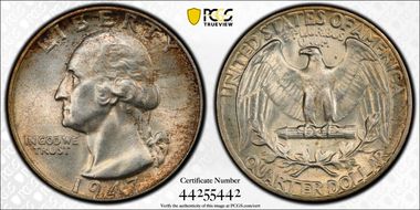1947 25C MS66+