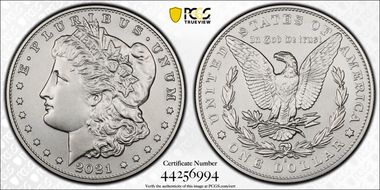 2021-S $1 Morgan Dollar 100th Anniversary First Strike MS70