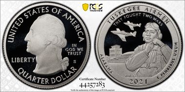 2021-S 25C Tuskegee Airmen NP- Silver Limited Edition Proof Set - First Strike PR70DCAM