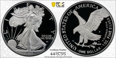 2021-S $1 Silver Eagle - Type 2 First Strike PR70DCAM