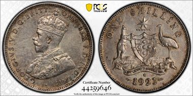 1921(sy) Shil Star KM-26  Ag AU55