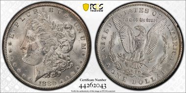 1880-CC $1 VAM 8 8/7, Rev of 79 GSA Hoard MS62