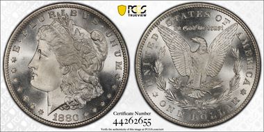 1880-S $1 MS67+ 