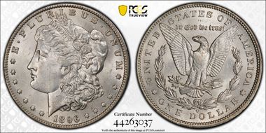 1896-O $1 AU58