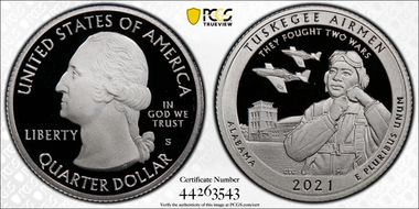 2021-S 25C Tuskegee Airmen NP- Silver Limited Edition Proof Set - First Strike PR69DCAM