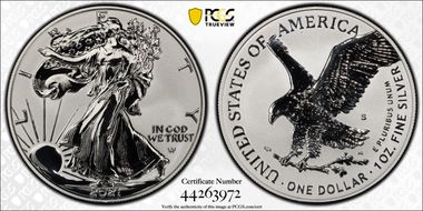 2021-S $1 Silver Eagle Rev PR - Type 2 Designer Edition - First Strike PR69
