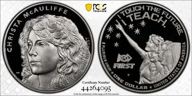 2021-P $1 Christa McAuliffe PR68DCAM