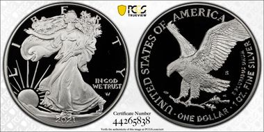 2021-S $1 Silver Eagle - Type 2 Limited Edition Proof Set - First Strike PR70DCAM
