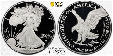 2021-S $1 Silver Eagle - Type 2 Limited Edition Proof Set - First Strike PR70DCAM