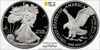2021-S $1 Silver Eagle - Type 2 Limited Edition Proof Set - First Strike PR70DCAM