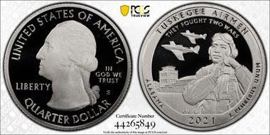 2021-S 25C Tuskegee Airmen NP- Silver Limited Edition Proof Set - First Strike PR70DCAM