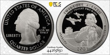 2021-S 25C Tuskegee Airmen NP- Silver Limited Edition Proof Set - First Strike PR70DCAM