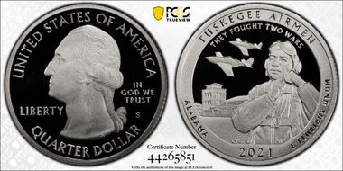 2021-S 25C Tuskegee Airmen NP- Silver Limited Edition Proof Set - First Strike PR70DCAM