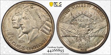 1938-S 50C Arkansas MS66+