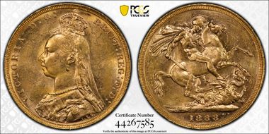 1888-M Sov S-3867B 2nd Obverse Angled J MS62