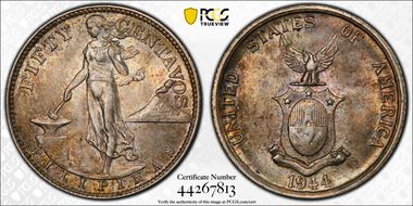 1944-S 50C KM-183  Ag MS64