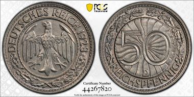 1928-D 50 Rcpfg J-324 MS64