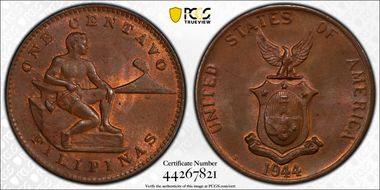 1944-S 1C KM-179 MS64BN