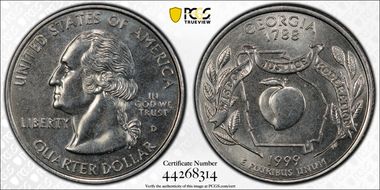1999-D 25C Georgia MS65