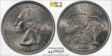 2000-D 25C South Carolina MS63