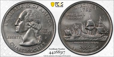 2000-D 25C Virginia MS65