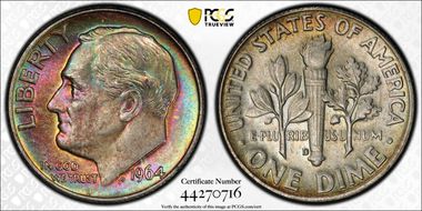 1964-D 10C MS66