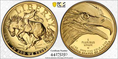 2021-W $100 American Liberty High Relief .9999 Fine PR69DCAM