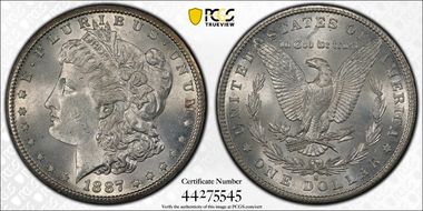 1887-S $1 MS62