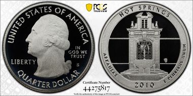 2010-S 25C Hot Springs NP - Silver PR70DCAM