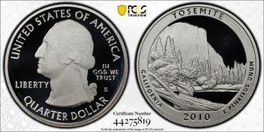 2010-S 25C Yosemite NP - Silver PR69DCAM