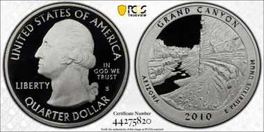 2010-S 25C Grand Canyon NP - Silver PR70DCAM