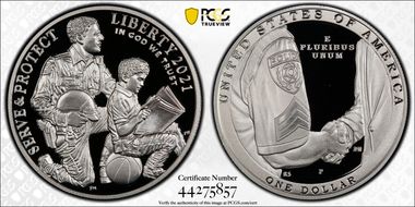 2021-P $1 Nat'l Law Enforcement Mem. PR70DCAM