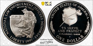 1997-P $1 Officers PR68DCAM