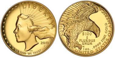 2019-W $100 High Relief Enhanced .9999 Fine SP70PL