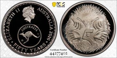 2016 5C 50 Yrs Decimal Currency PR70DCAM