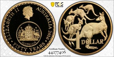 2016 $1 50 Yrs Decimal Currency PR69DCAM