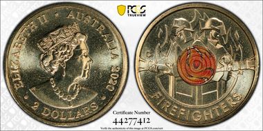 2020-C $2 Firefighters Colorized MS68