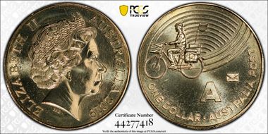 2019 $1 A- Australia Post Envelope Privy MS67