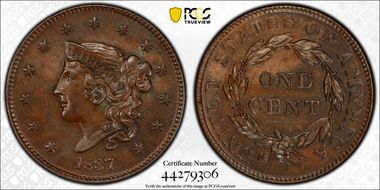 1837 1C N-3 MS62BN