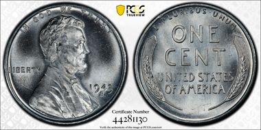 1943-S 1C MS67