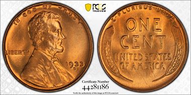 1933-D 1C MS67RD