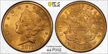 1875-CC $20 MS62+