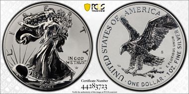 2021-S $1 Silver Eagle Rev PR - Type 2 Designer Edition - First Strike PR69