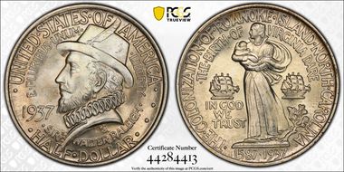 1937 50C Roanoke MS67