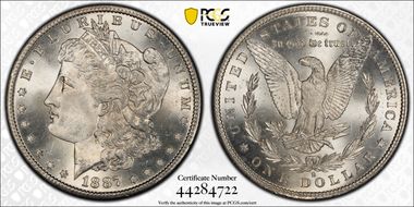 1887-S $1 MS65+