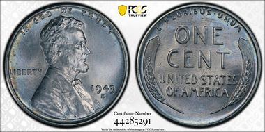1943-D 1C MS65