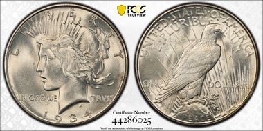 1934-D $1 MS65
