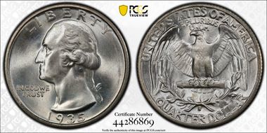1935-S 25C MS66
