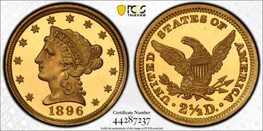 1896 $2.50 PR65DCAM