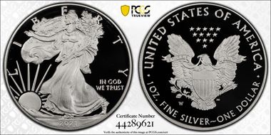 2021-W  $1 Silver Eagle - Type 1 Limited Edition Proof Set - First Strike PR70DCAM